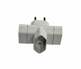 Adaptador Tomada Tipo T Benjamin 3 Entradas 2 Pinos 10A 250V