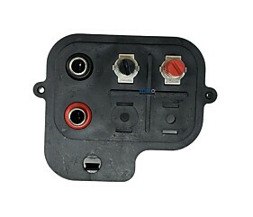 Conector Tomada RCA 2 Entradas 2 Saídas Preto Vermelho