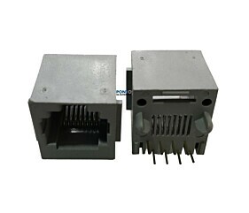 Conector RJ45 YH52-10 8P8C Cinza