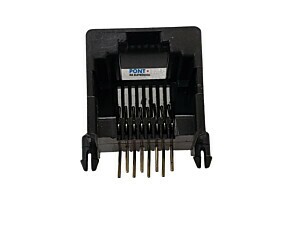Conector RJ45 Fêmea YH55-05-B 8P8C Para Placa 90° Preto