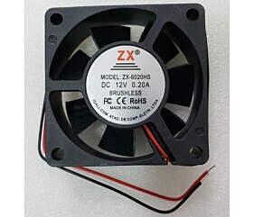 Cooler 60X60X20MM 12V 0.2A 2 Fios ZX-6020HS
