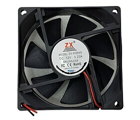 Micro Ventilador - Cooler 80x80x25MM 12V 0.20A 2 Fios ZX-8025HS