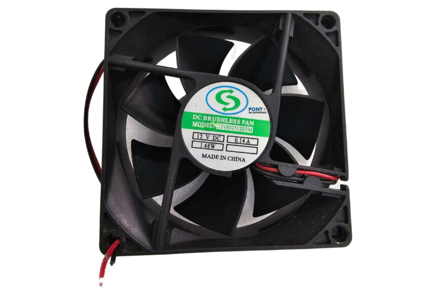 Cooler 80X80X25MM 12VDC 0.14A 1.68W DF0802512SEM 2 Fios Dc