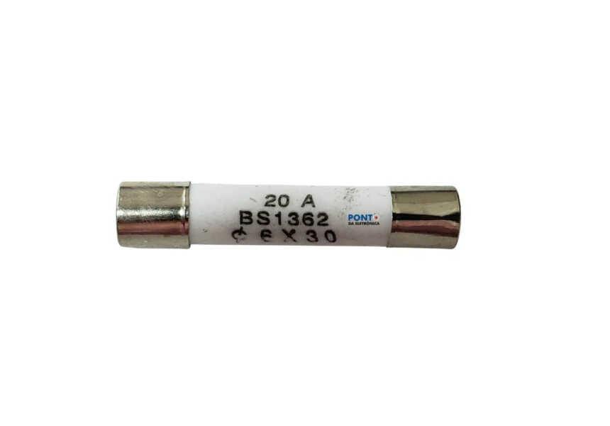 Fusível 20A 250V Porcelana 6x30mm Grande