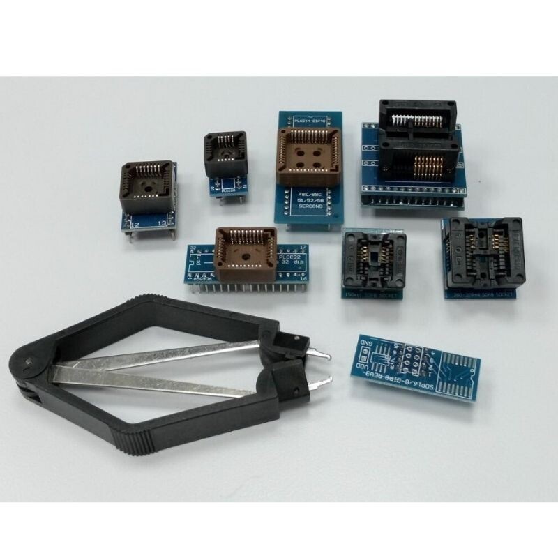 Kit de 8 Soquetes Adaptadores Para Programador